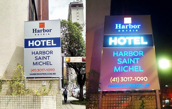 Visão do Totem durante o dia e a noite